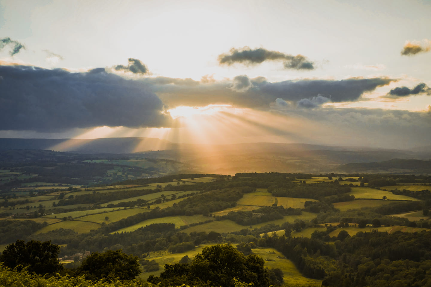Sunset from Garway Hill, Herefordshire
